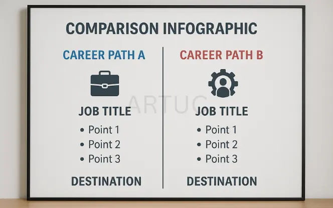   Infographic comparing Java Development and UI Development career paths