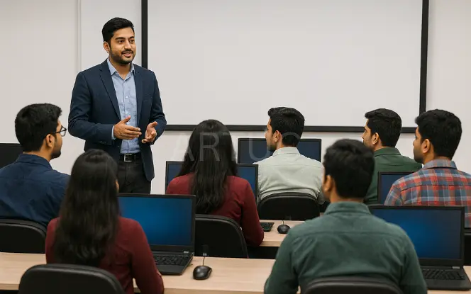  Students exploring IT career opportunities in Nagpur during a counselling session.